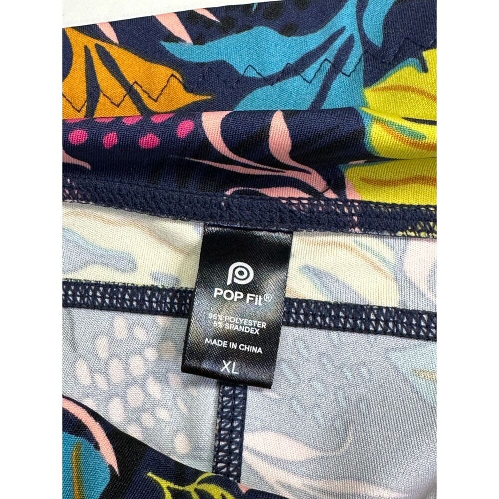 POP Fit Tropical Print Workout Leggings, Women's Size XL, Colorful Activewear - Picture 5 of 9